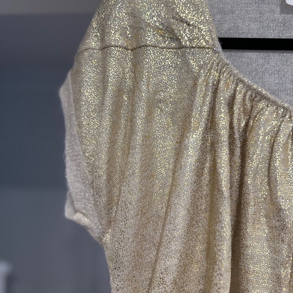 Vanessa Bruno Gold Short-Sleeve Mohair-Blend Sweater, US M/L (VB Sz 2/IT 42) - Picture 6 of 13